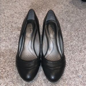Black Wedge Heels